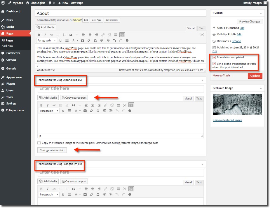 Translating Pages Multilingual Press