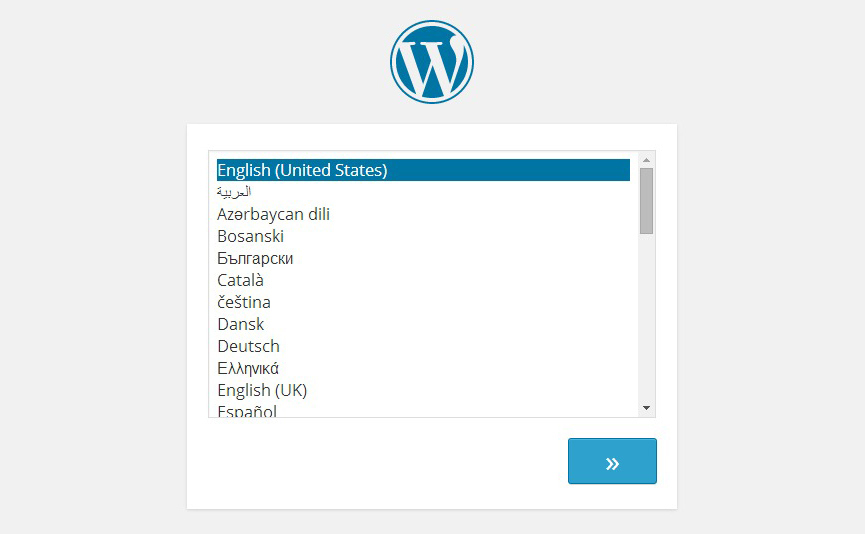 Wordpress Choose Language Installation