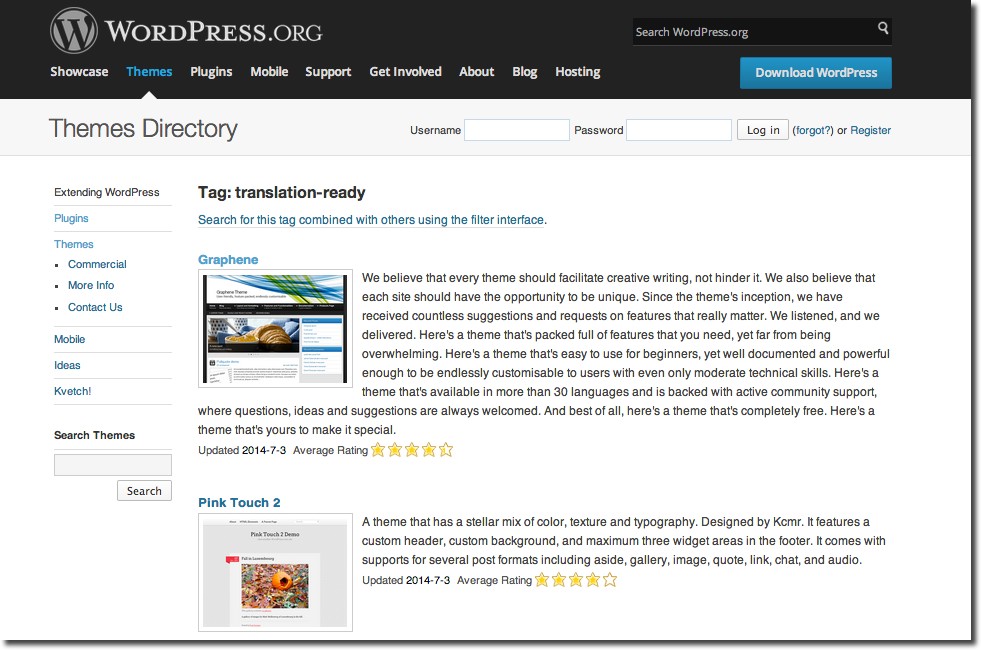 Wordpress.org Themes