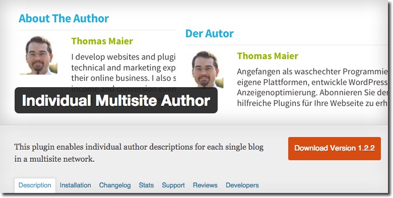 Individual Multisite Author Plugin