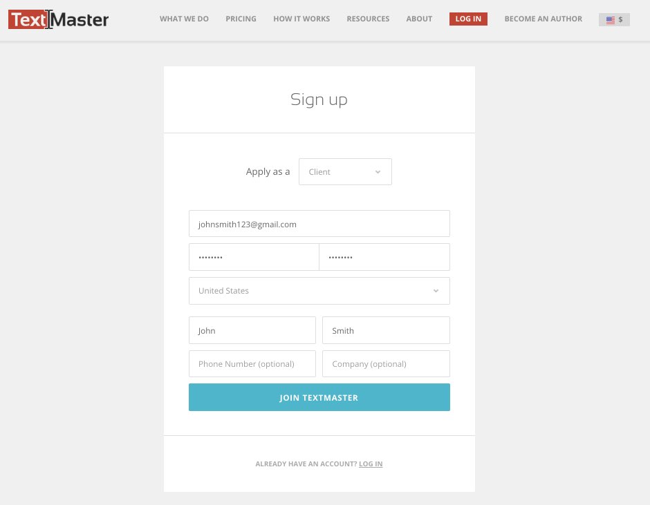 1 Professional Translation Service TextMaster WordPress - Sign up